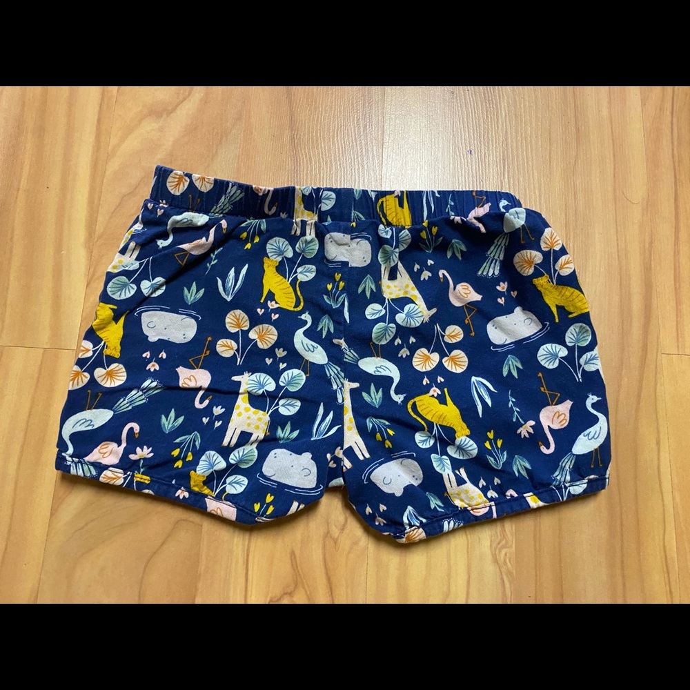 Girls Carter’s Navy Blue Safari Print Shorts 3T - Picture 5 of 6